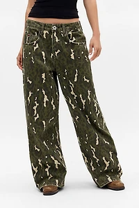 BDG Jaya Animal Camo Baggy Boyfriend Jeans