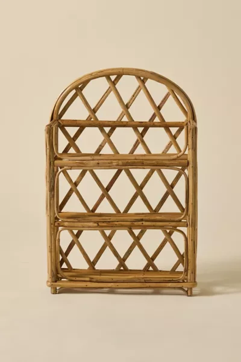 Rose 3-Tiered Rattan Storage Shelf