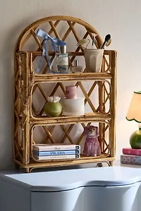 Rose 3-Tiered Rattan Storage Shelf