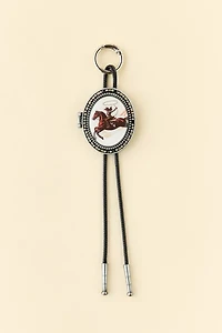 Bolo Tie Pendant Mirror Keychain