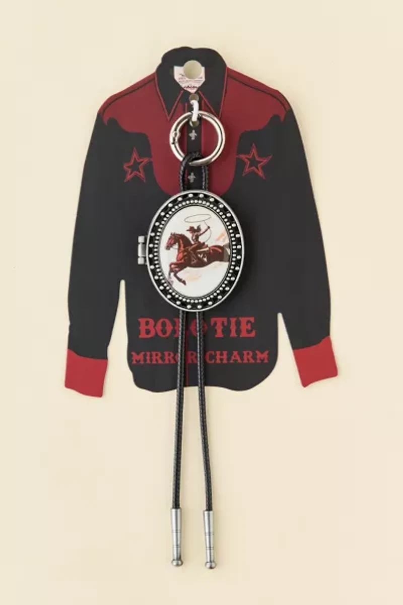 Bolo Tie Pendant Mirror Keychain