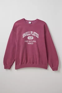 Small Plates Varsity Graphic Crew Neck Sweatshirt