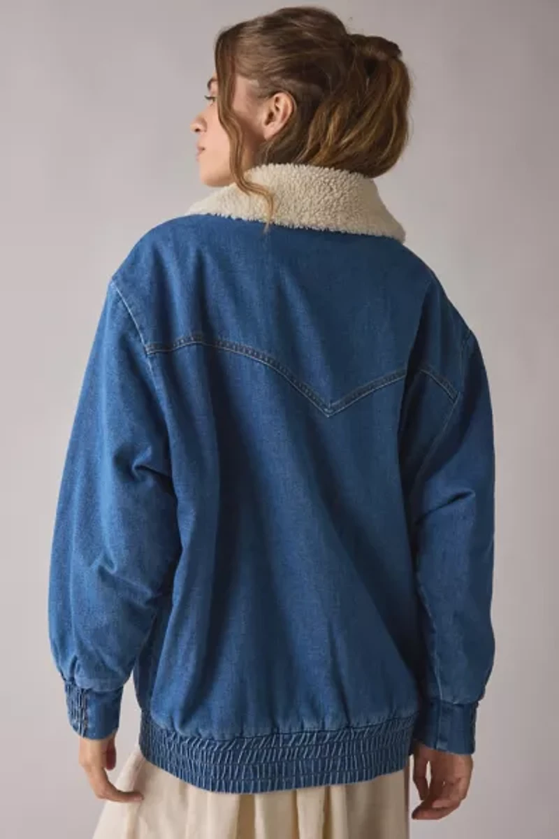 Wrangler Oversized Denim Bomber Jacket