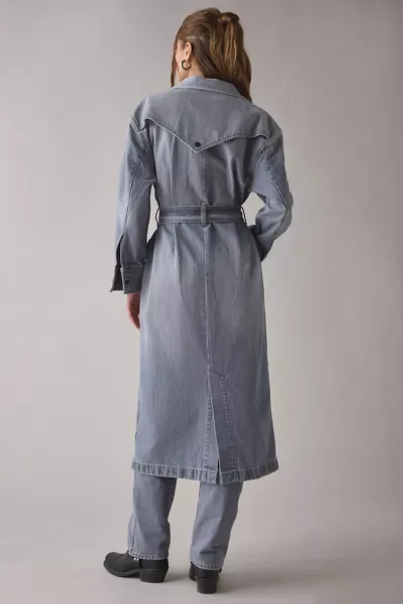 Wrangler Long Denim Trench Coat