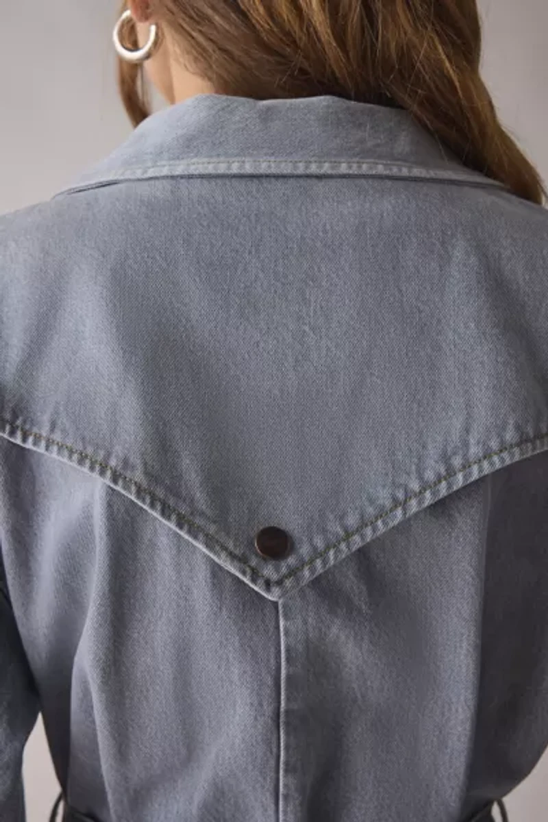 Wrangler Long Denim Trench Coat