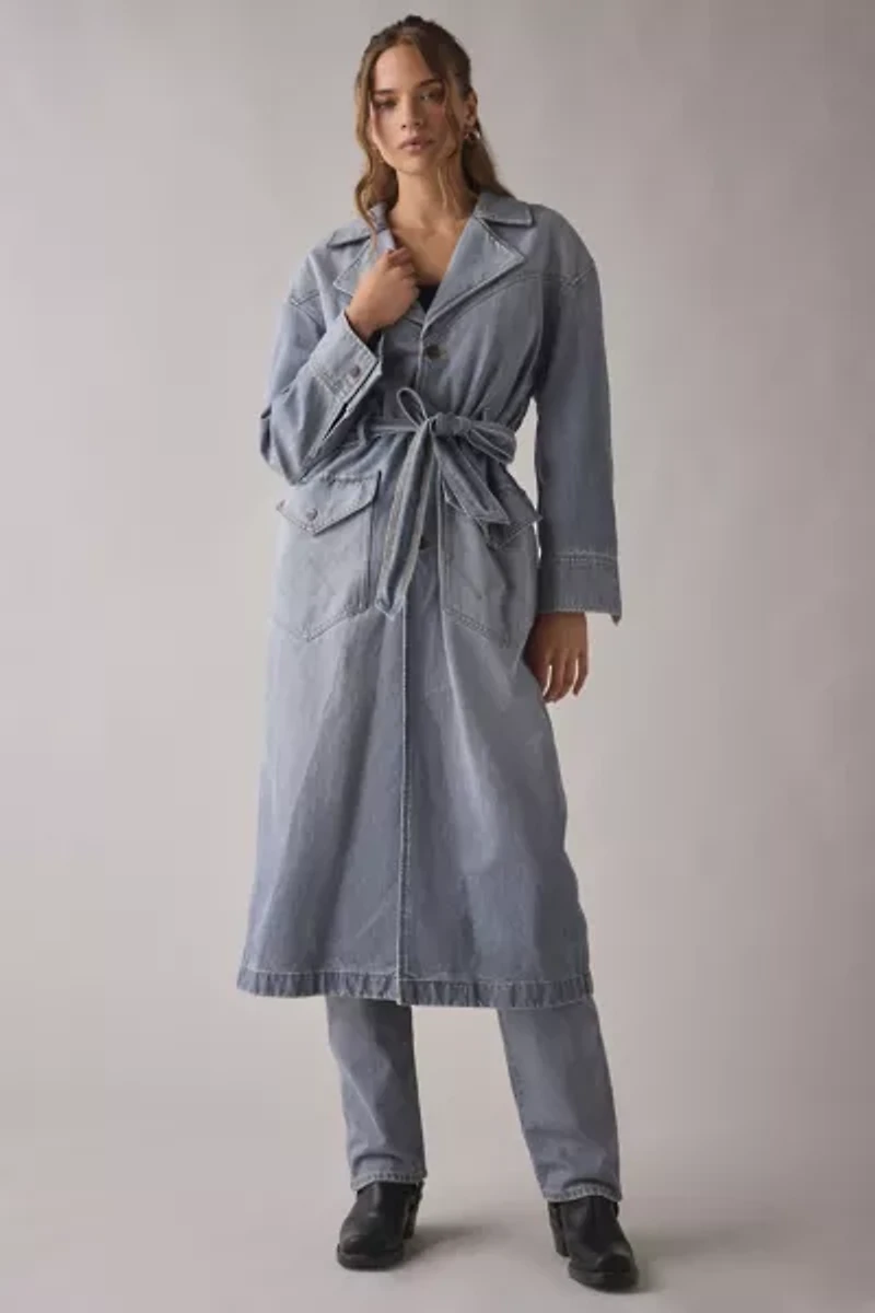 Wrangler Long Denim Trench Coat