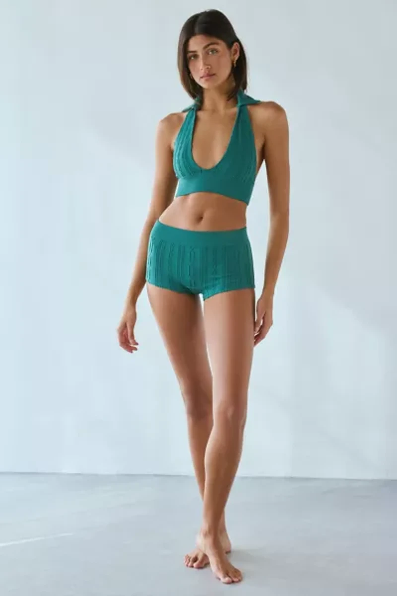 Out From Under Game Set Match Cable Seamless Knit Boyshort