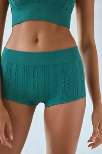Out From Under Game Set Match Cable Seamless Knit Boyshort