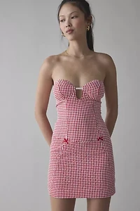 by.DYLN Magen Strapless Gingham Mini Dress