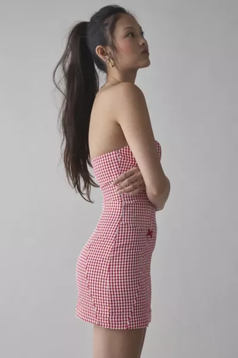 by.DYLN Magen Strapless Gingham Mini Dress