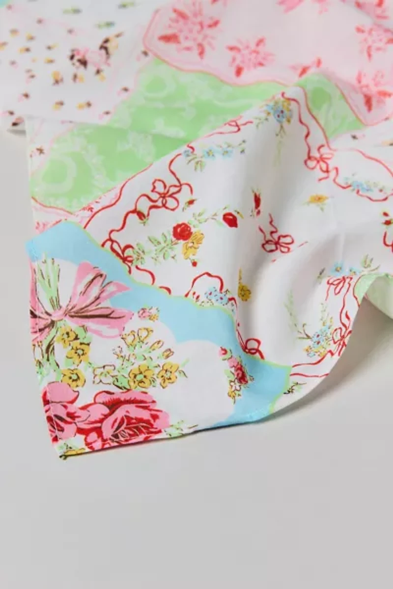 Pretty Patchwork Print Cotton Bandana