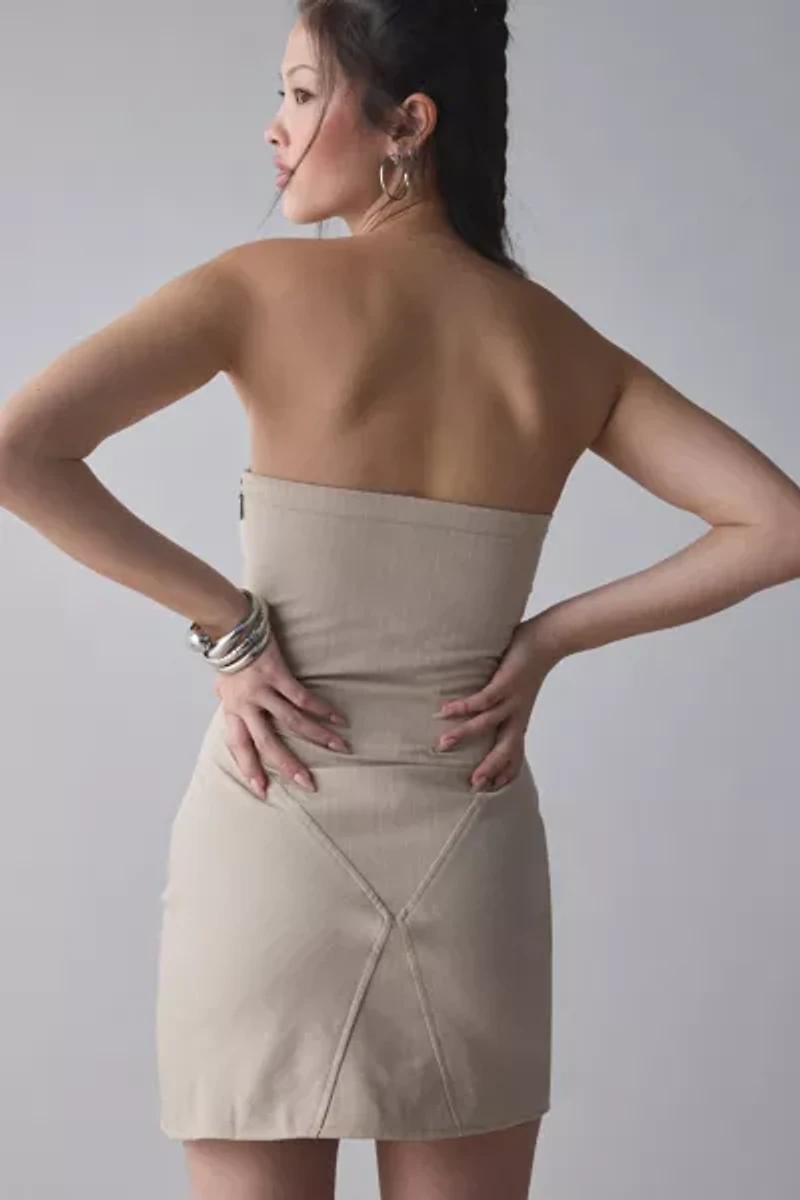 by.DYLN Layla Belted Keyhole Cutout Strapless Mini Dress