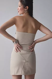 by.DYLN Layla Belted Keyhole Cutout Strapless Mini Dress