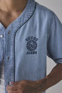 GUESS JEANS Denim Baseball Shirt