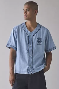 GUESS JEANS Denim Baseball Shirt