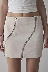 by.DYLN Domenica Snakeskin Embossed Faux Leather Mini Skirt