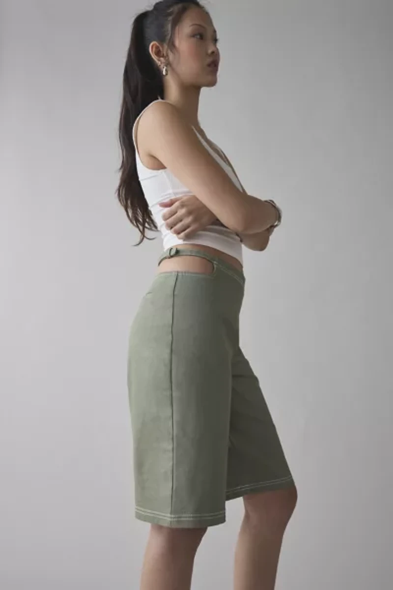 by.DYLN Rhomona Cutout Belted Canvas Jort
