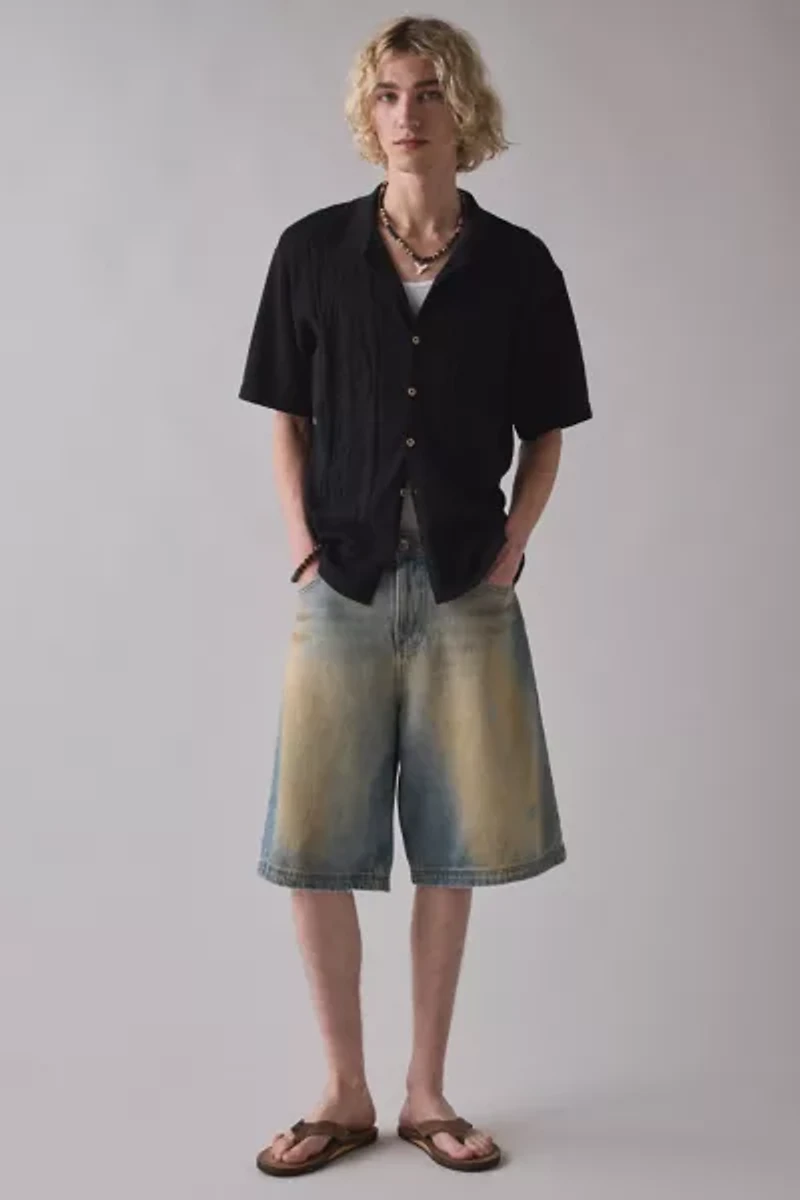 The Critical Slide Society Access Knit Short Sleeve Polo Sweater