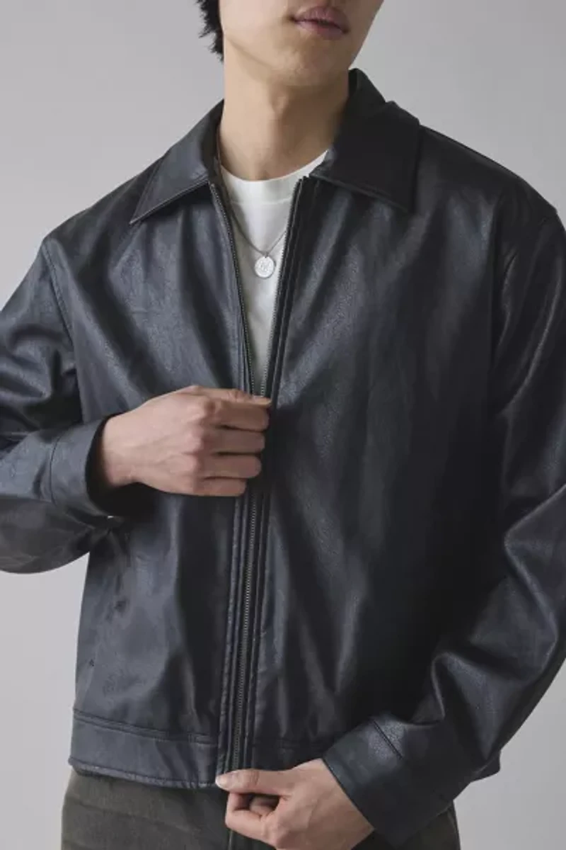 BDG Faux Leather Zip Jacket