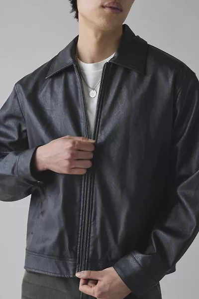 BDG Faux Leather Zip Jacket