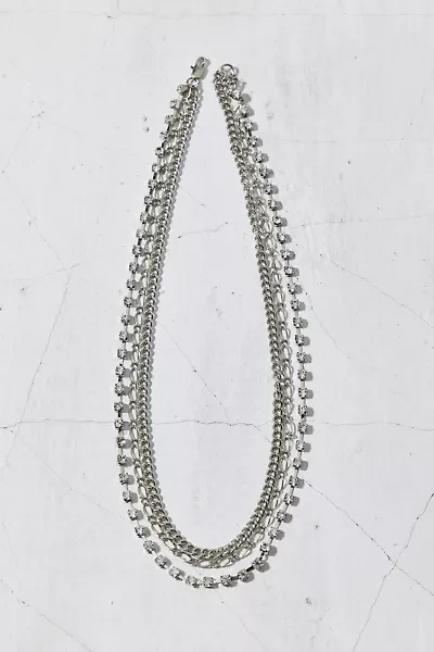 Rhinestone Stainless Steel Layered Necklace