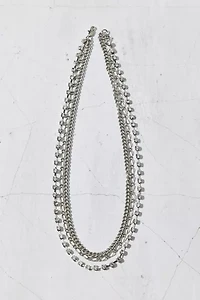 Rhinestone Stainless Steel Layered Necklace