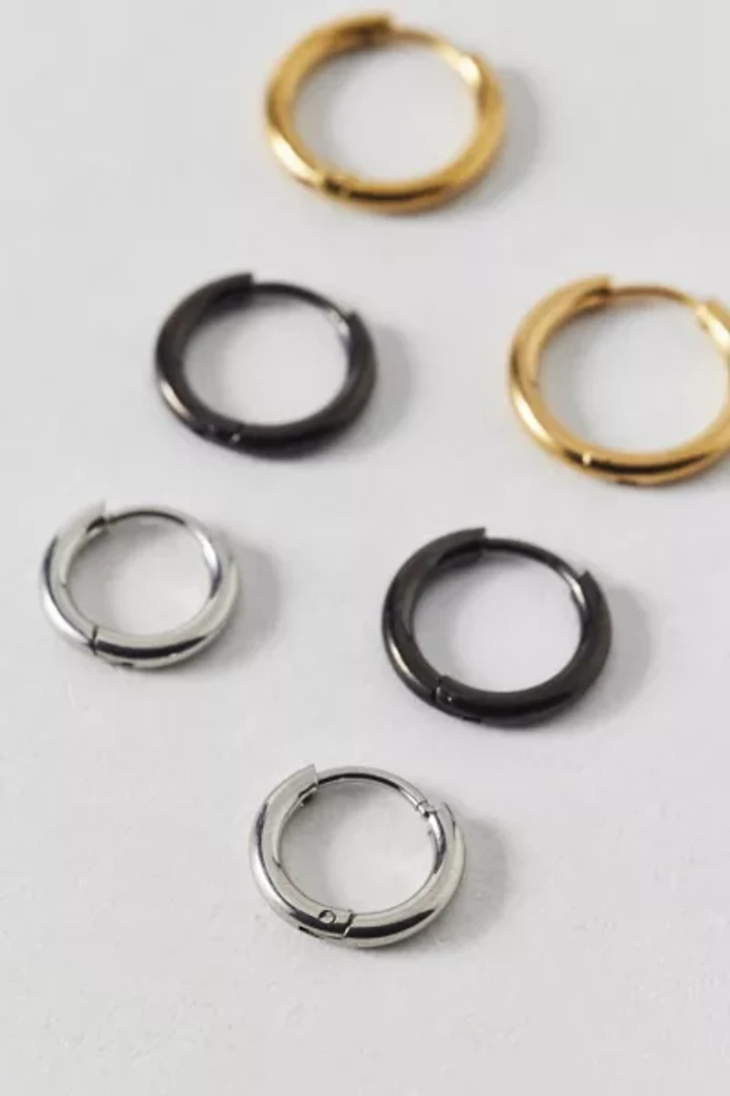 Essential Stainless Steel Hoop Earring Set