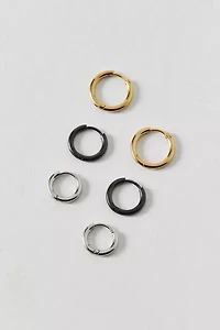 Essential Stainless Steel Hoop Earring Set