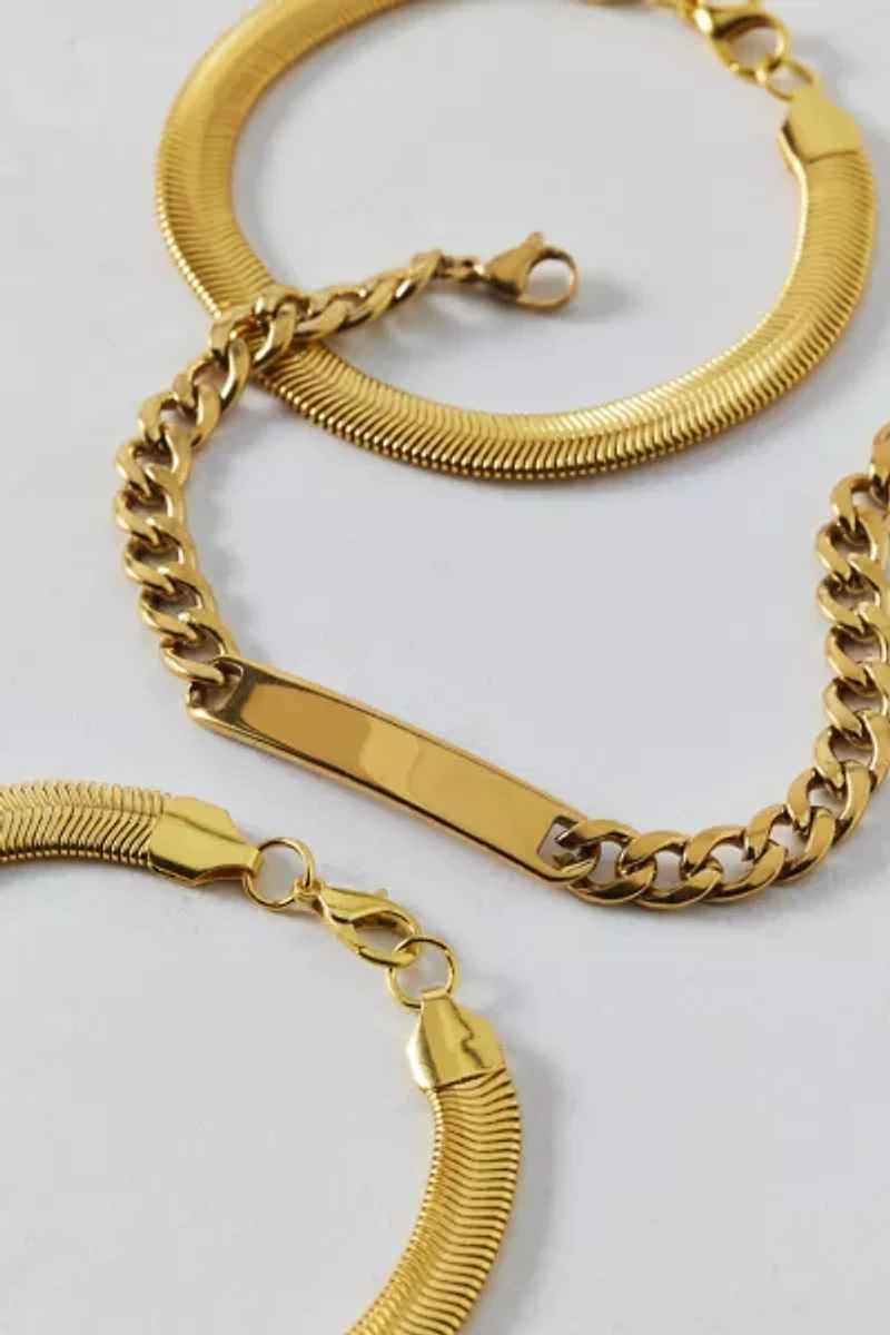 Essential Stainless Steel Chain Bracelet Set