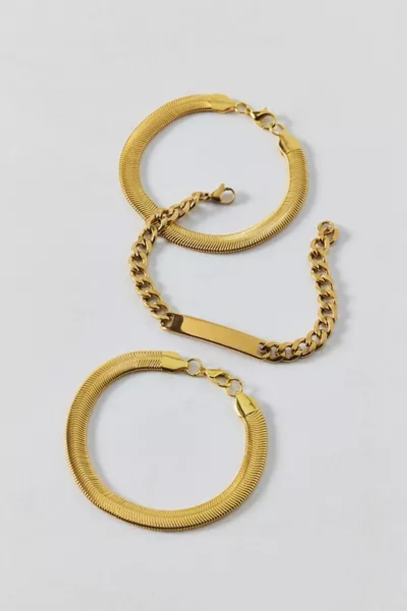 Essential Stainless Steel Chain Bracelet Set