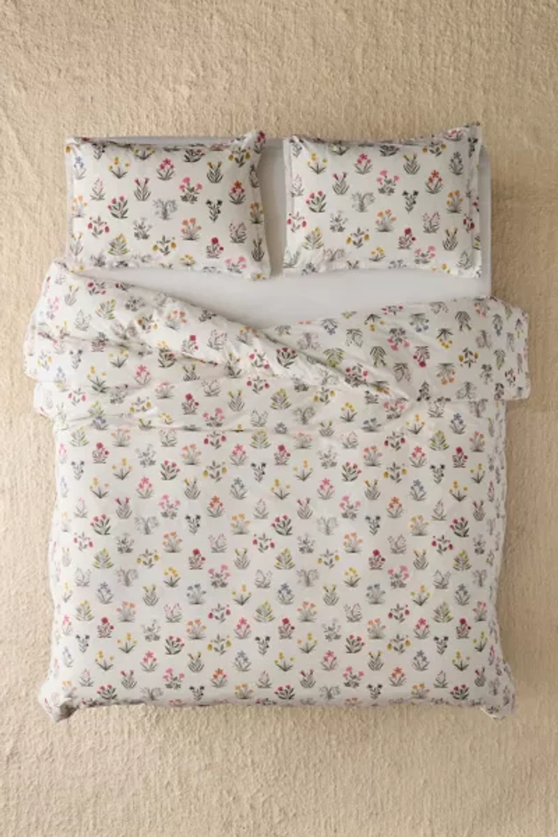 Petite Fleur Brushed Cotton Duvet Cover Set