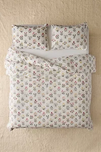 Petite Fleur Brushed Cotton Duvet Cover Set