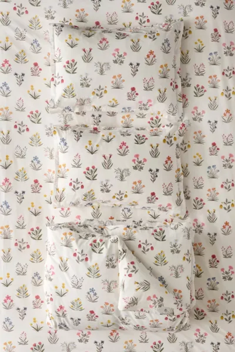Petite Fleur Brushed Cotton Duvet Cover Set