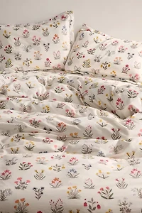 Petite Fleur Brushed Cotton Duvet Cover Set