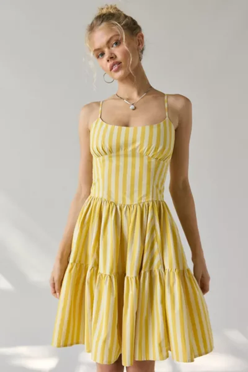 Kimchi Blue Grace Cotton Fit-And-Flare Knee Length Dress