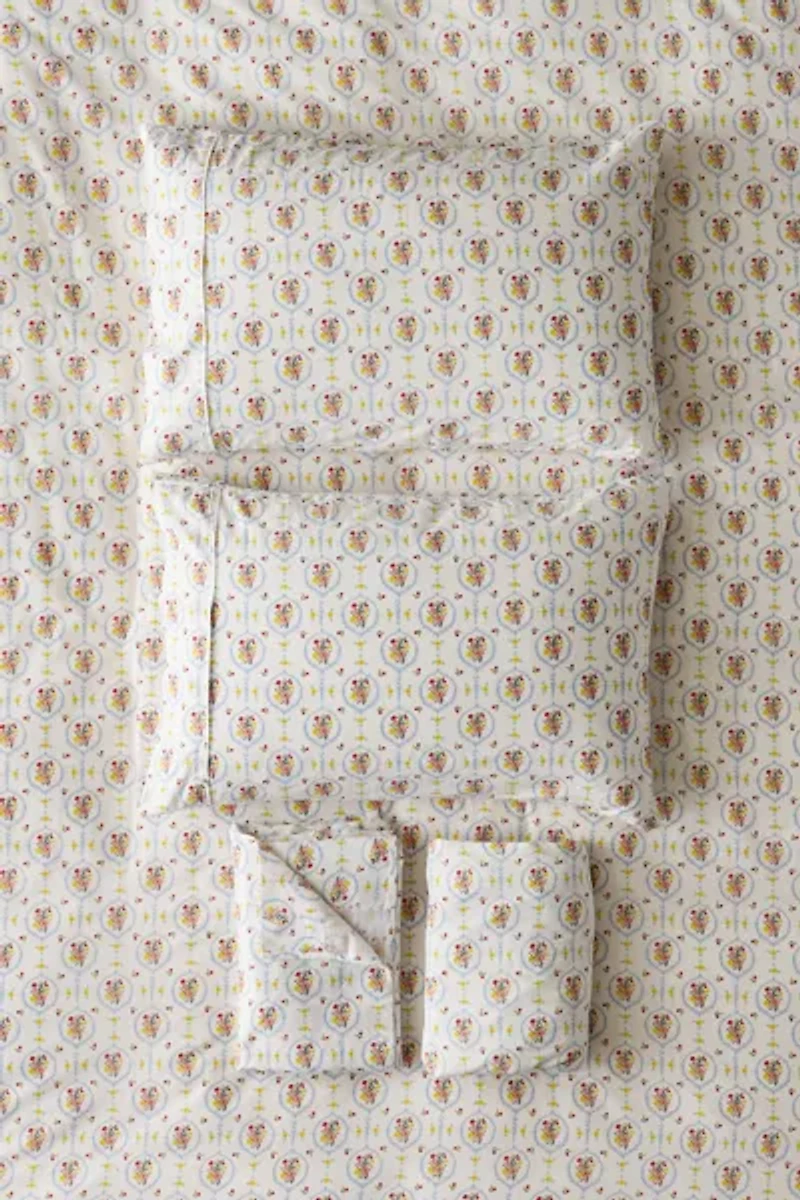 Sweet Posie Vignette Brushed Cotton Sheet Set