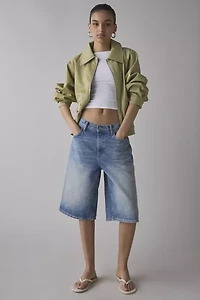 Hosbjerg Tili Faux Leather Zip-Up Shirt Jacket
