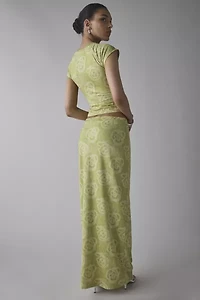 Hosbjerg Tohana Blossom Green Maxi Skirt