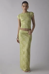 Hosbjerg Tohana Blossom Green Maxi Skirt