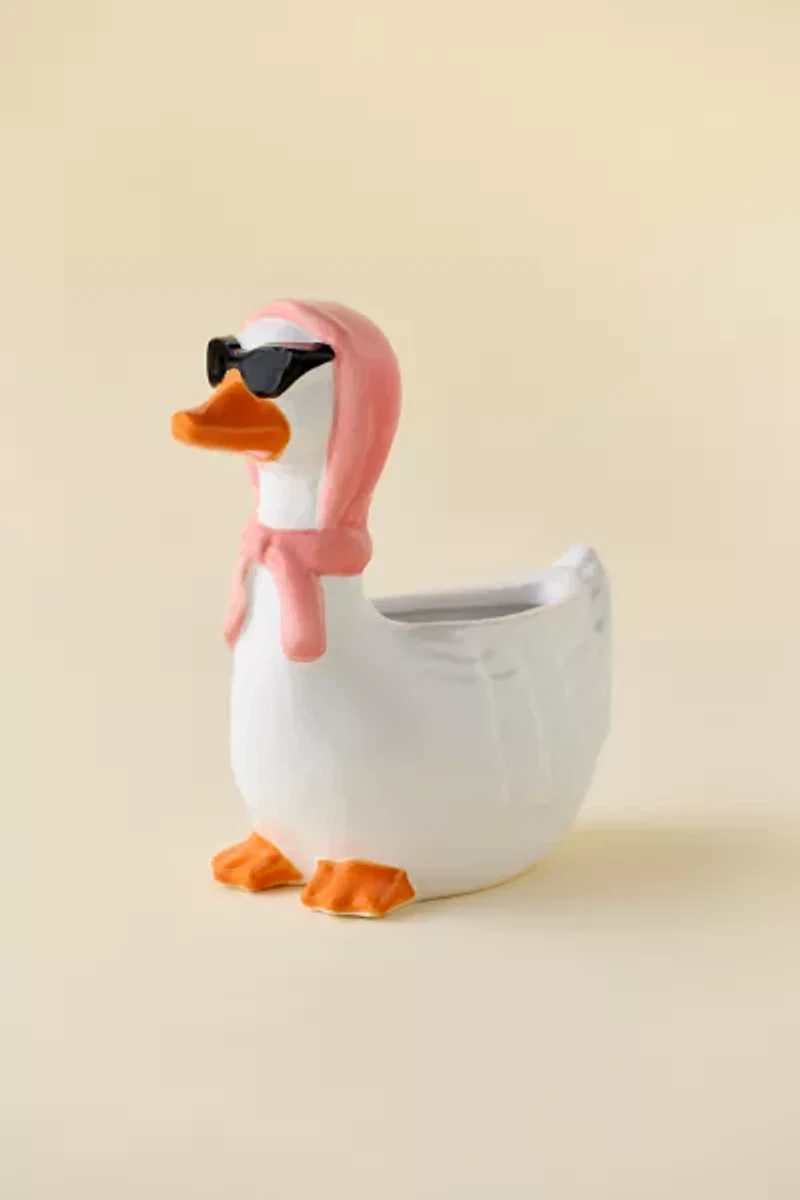 Goose Sculptural Ceramic Planter