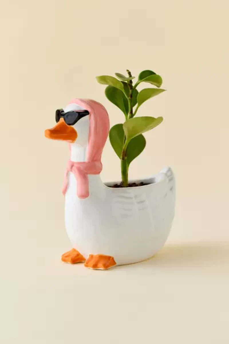Goose Sculptural Ceramic Planter