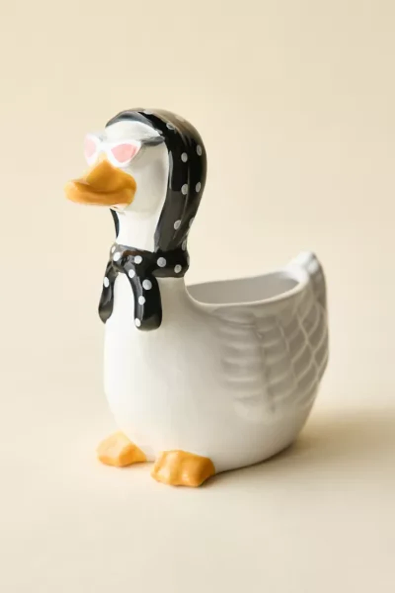 Goose Sculptural Ceramic Planter