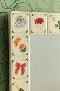 Hamptons Tile Square Ceramic Wall Mirror