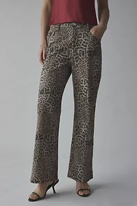 Another Girl Leopard Print Relaxed Fit Jean