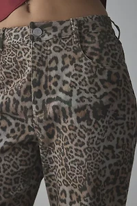 Another Girl Leopard Print Relaxed Fit Jean