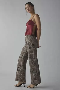 Another Girl Leopard Print Relaxed Fit Jean