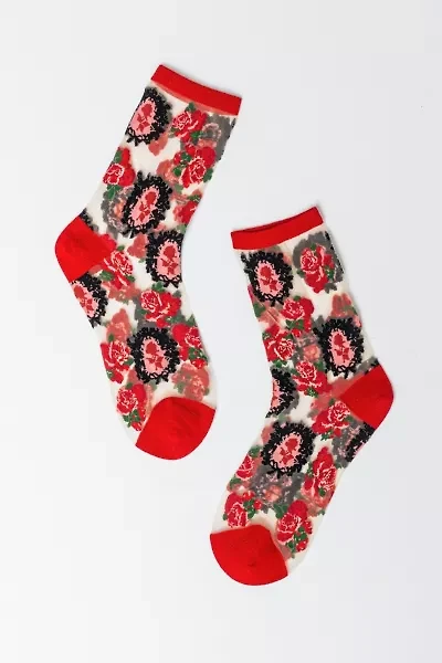 Sock Candy Cameo Rose Sheer Sock