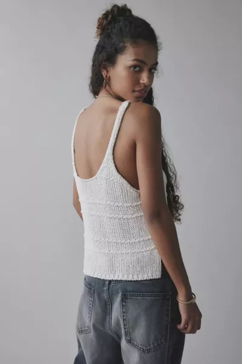 Kimchi Blue Kiara Split-Front Flyaway Sweater Tank Top