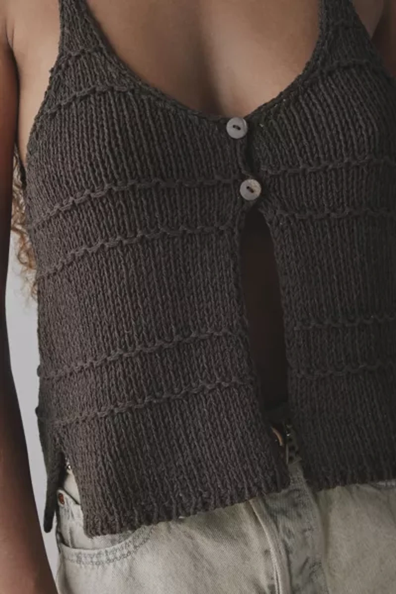 Kimchi Blue Kiara Split-Front Flyaway Sweater Tank Top