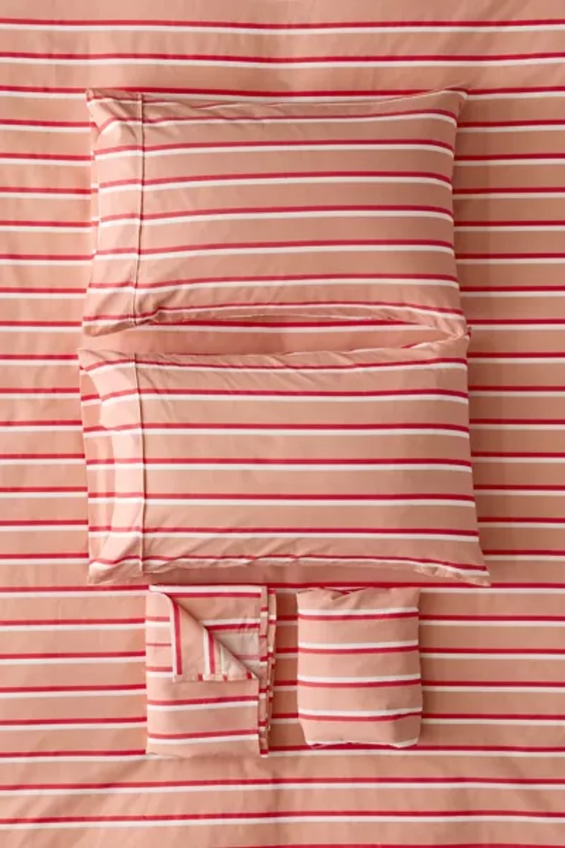 Double Stripe Brushed Cotton Sheet Set